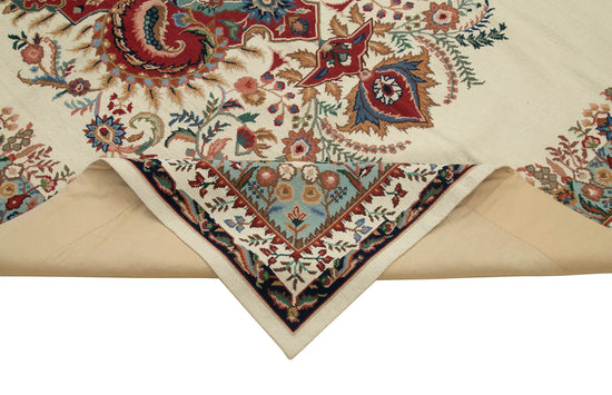 5x8 Beige Needlepoint Kilim Rug - 22094