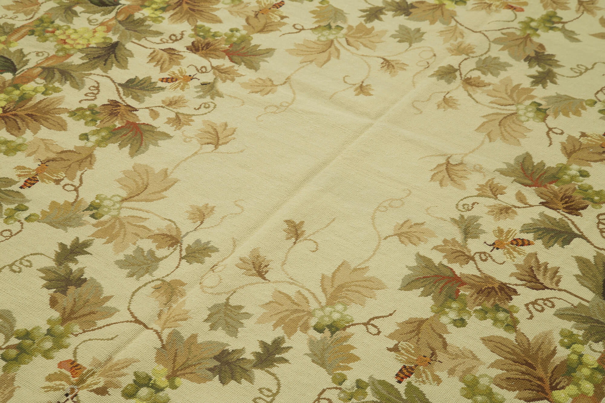 6x9 Beige Needlepoint Kilim Rug - 22098