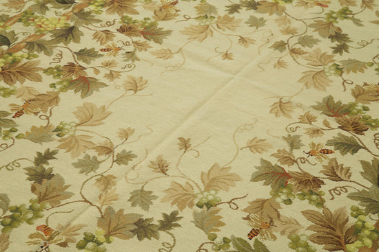 6x9 Beige Needlepoint Kilim Rug - 22098