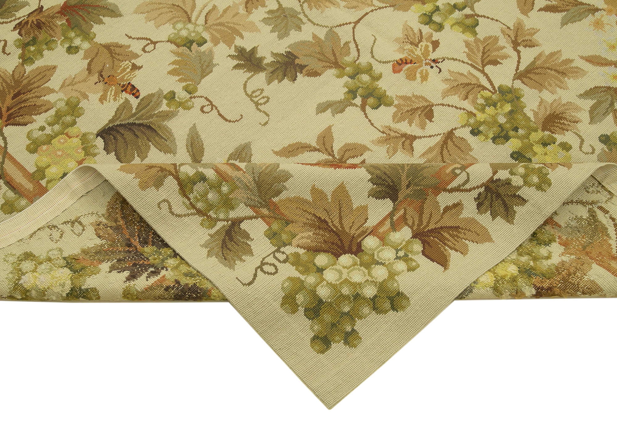 6x9 Beige Needlepoint Kilim Rug - 22098