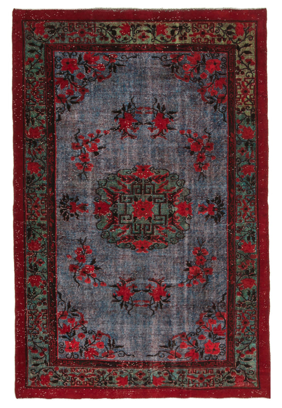 6x10 Red Over Dyed Rug - 22104