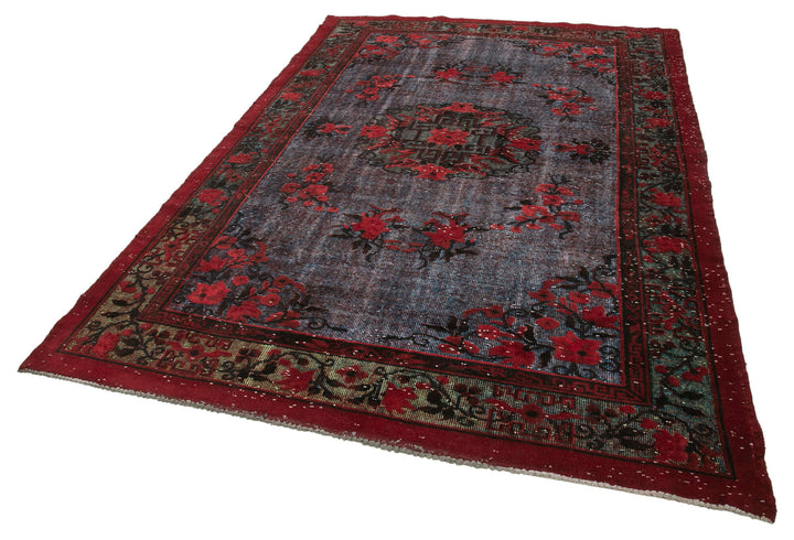 6x10 Red Over Dyed Rug - 22104