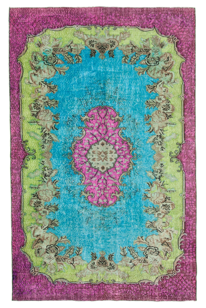 6x10 Multicolor Over Dyed Rug - 22107