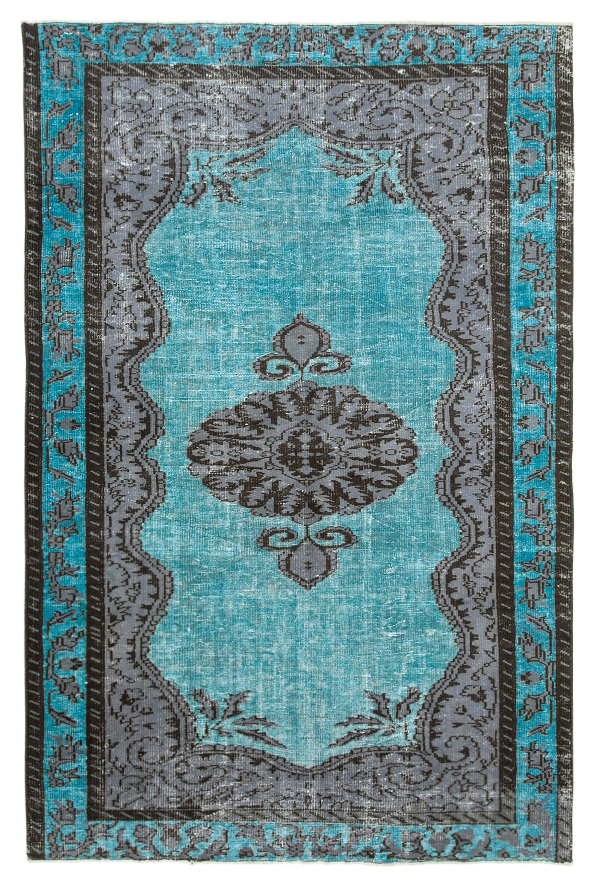 6x9 Turquoise Over Dyed Rug - 22124