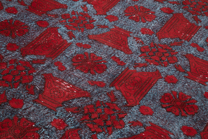 6x10 Red Over Dyed Rug - 22130