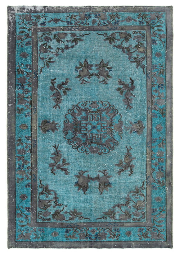 7x10 Blue Over Dyed Rug - 22163