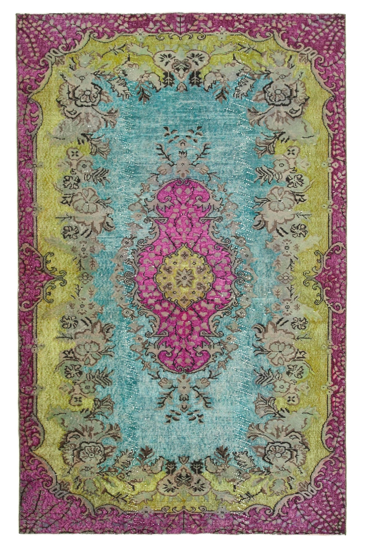 6x9 Pink Over Dyed Rug - 22166
