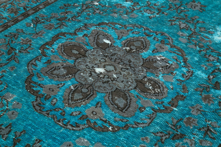 6x11 Turquoise Over Dyed Rug - 22288