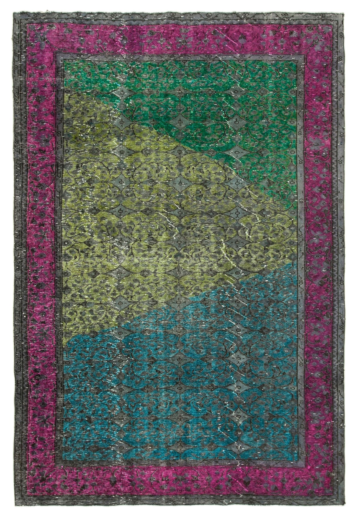 7x10 Fuchsia Over Dyed Rug - 22291