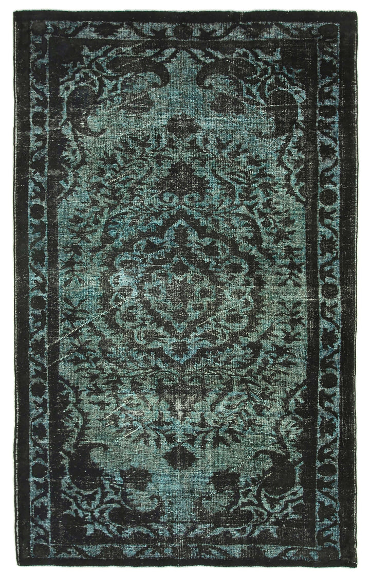 6x9 Black Over Dyed Rug - 22306