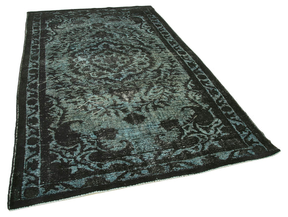 6x9 Black Over Dyed Rug - 22306