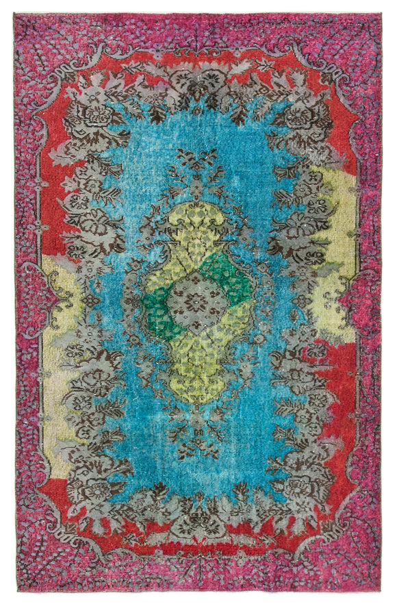 6x9 Multicolor Over Dyed Rug - 22316