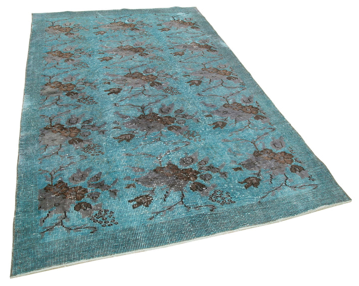 5x9 Turquoise Over Dyed Rug - 22322