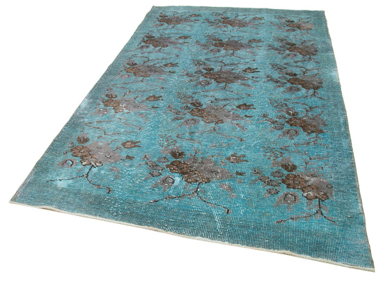5x9 Turquoise Over Dyed Rug - 22322