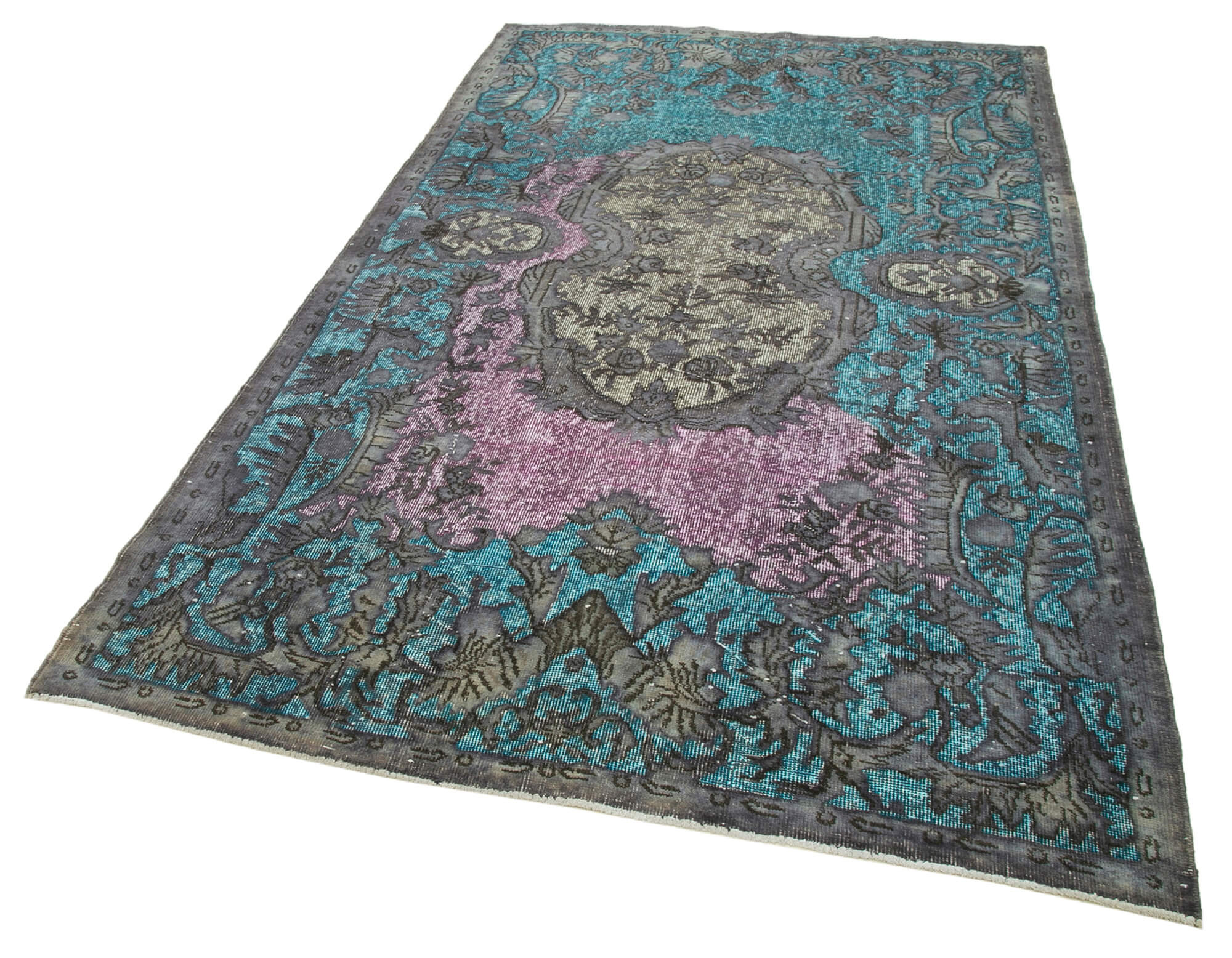5x9 Grey Over Dyed Rug - 22326