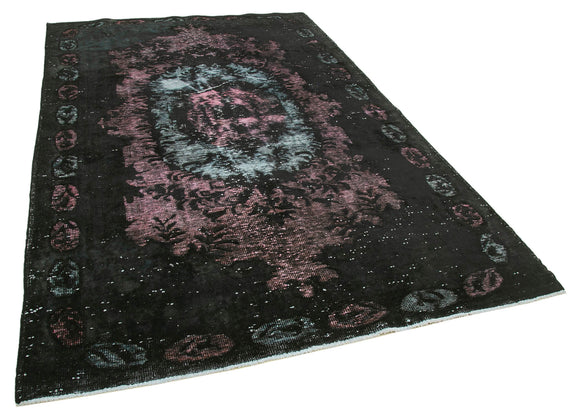 6x9 Black Over Dyed Rug - 22348