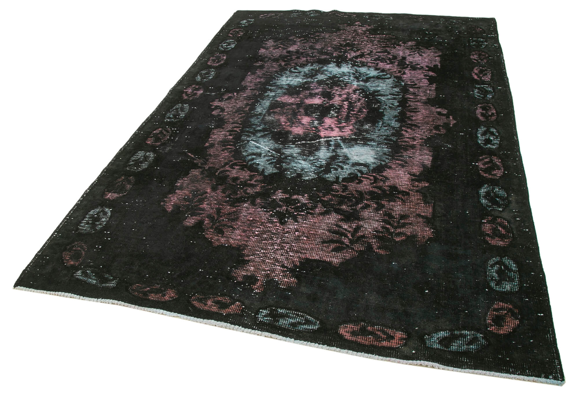6x9 Black Over Dyed Rug - 22348