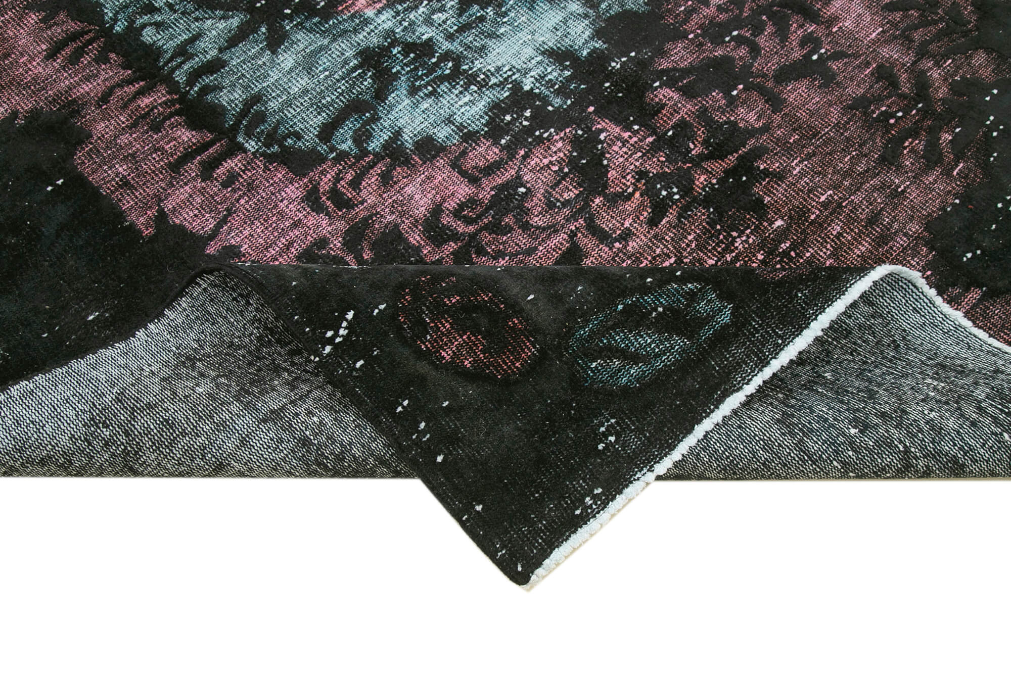 6x9 Black Over Dyed Rug - 22348
