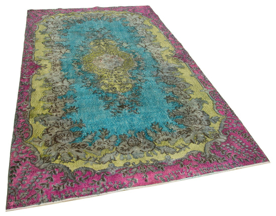 5x9 Turquoise Over Dyed Rug - 22369