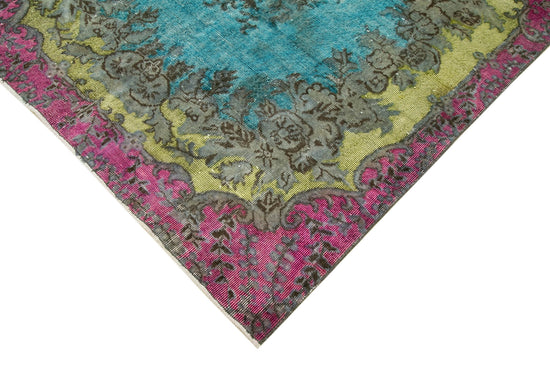 5x9 Turquoise Over Dyed Rug - 22369