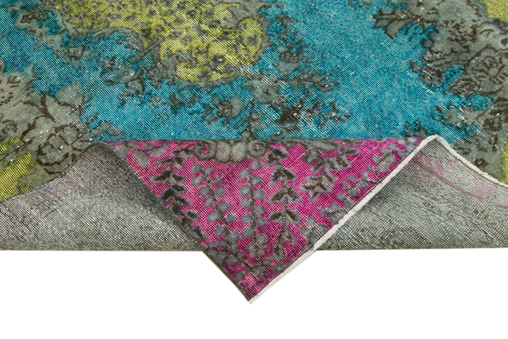 5x9 Turquoise Over Dyed Rug - 22369