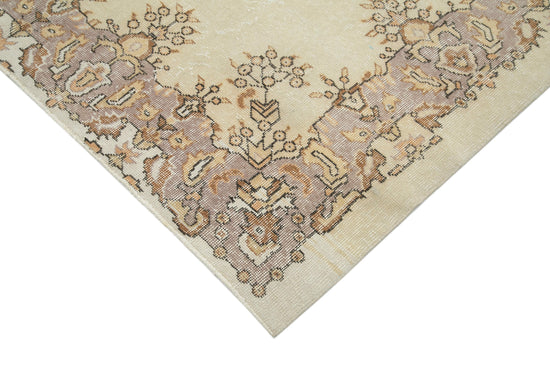 6x10 Beige Turkish Vintage Area Rug - 22421