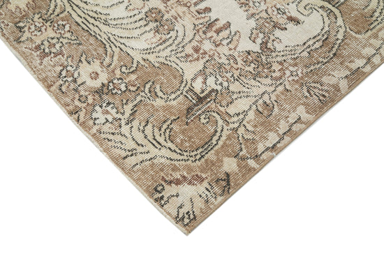 6x10 Beige Turkish Vintage Area Rug - 22426