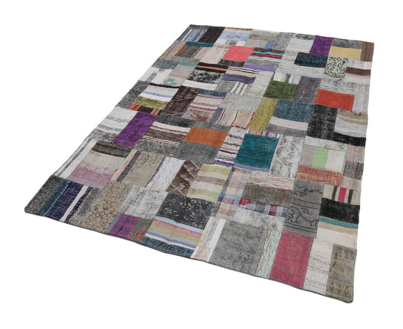 6x8 Multicolor Kilim Patchwork Rug - 22481