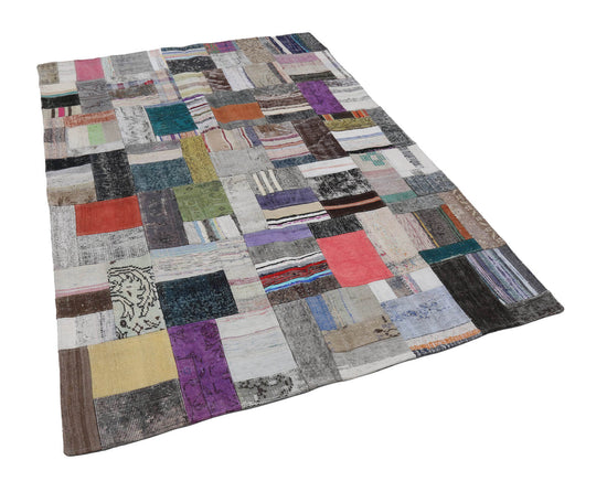 6x8 Multicolor Kilim Patchwork Rug - 22481