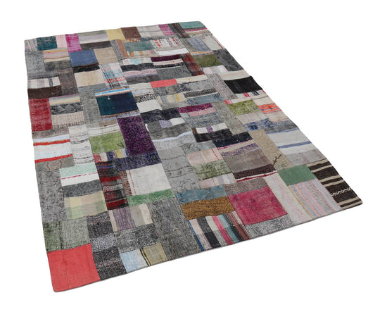 6x8 Multicolor Kilim Patchwork Rug - 22482