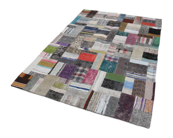 6x8 Multicolor Kilim Patchwork Rug - 22484