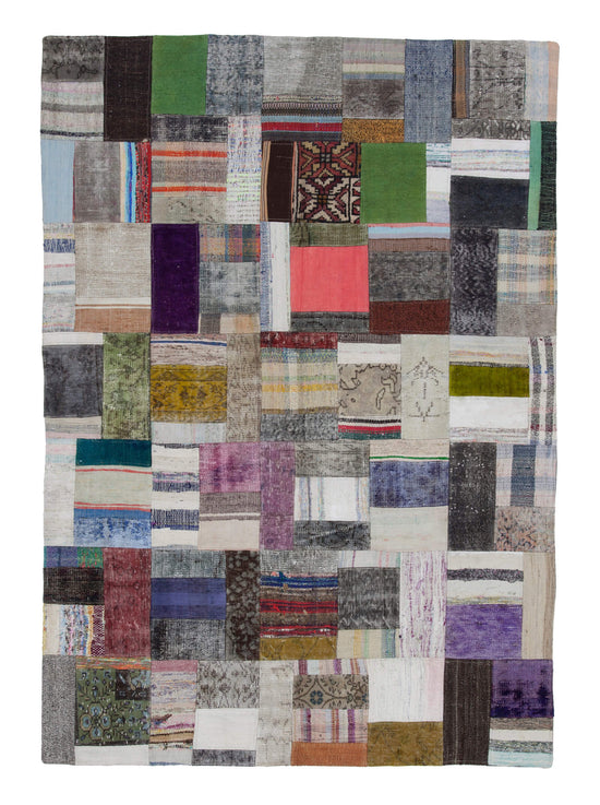 6x8 Multicolor Kilim Patchwork Rug - 22485