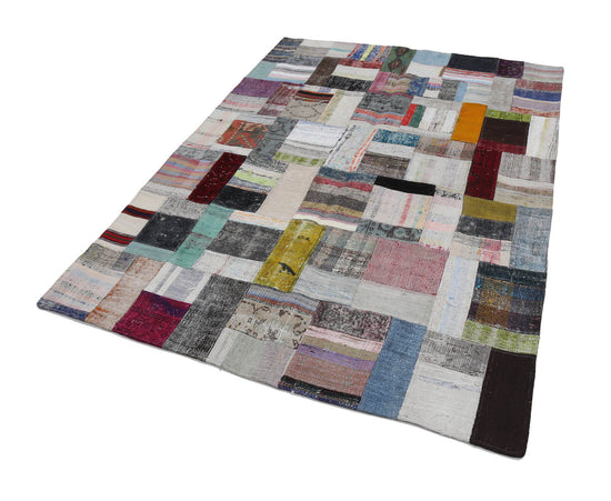 6x8 Multicolor Kilim Patchwork Rug - 22487