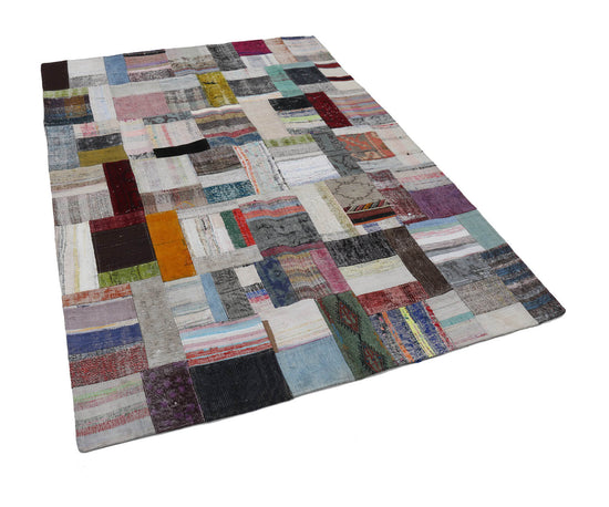 6x8 Multicolor Kilim Patchwork Rug - 22487