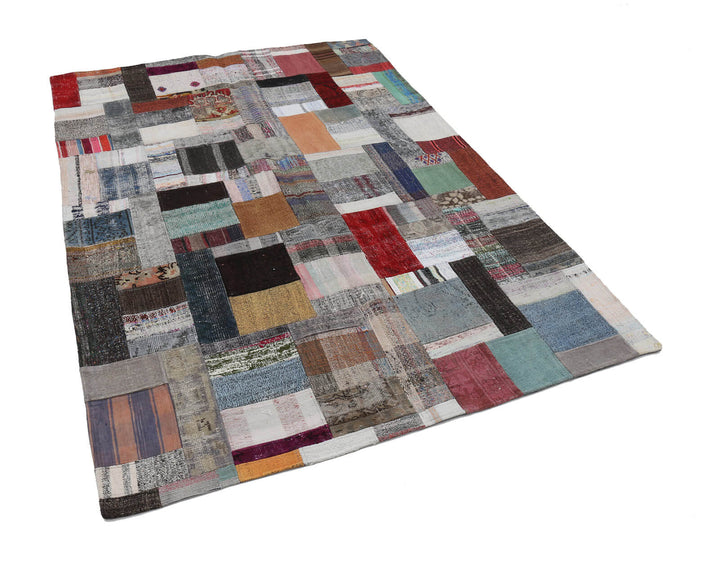 6x8 Multicolor Kilim Patchwork Rug - 22488