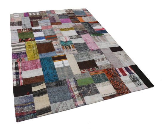 6x8 Multicolor Kilim Patchwork Rug - 22490