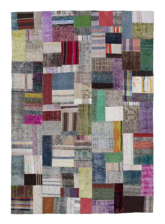 6x8 Multicolor Kilim Patchwork Rug - 22491