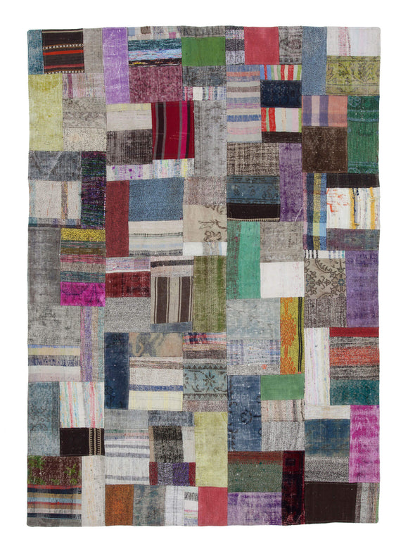 6x8 Multicolor Kilim Patchwork Rug - 22491