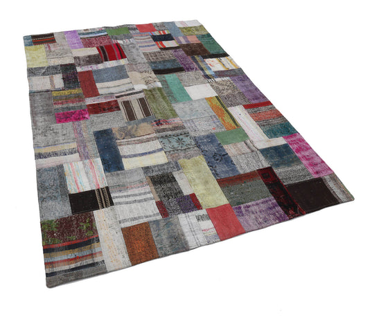 6x8 Multicolor Kilim Patchwork Rug - 22491