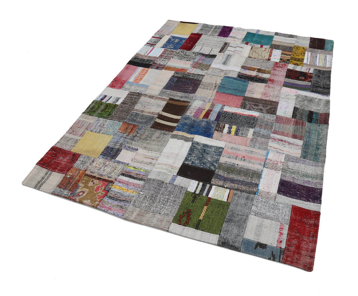 6x8 Multicolor Kilim Patchwork Rug - 22493