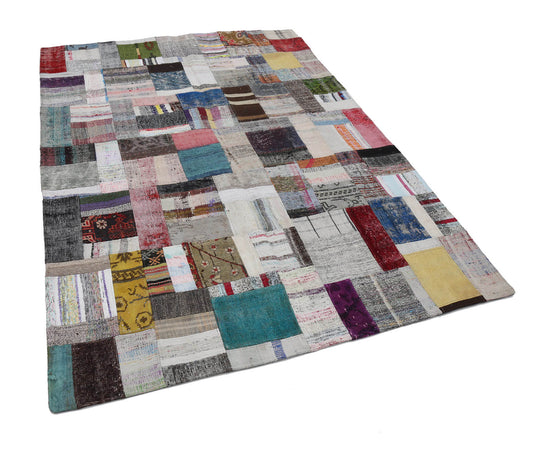 6x8 Multicolor Kilim Patchwork Rug - 22493
