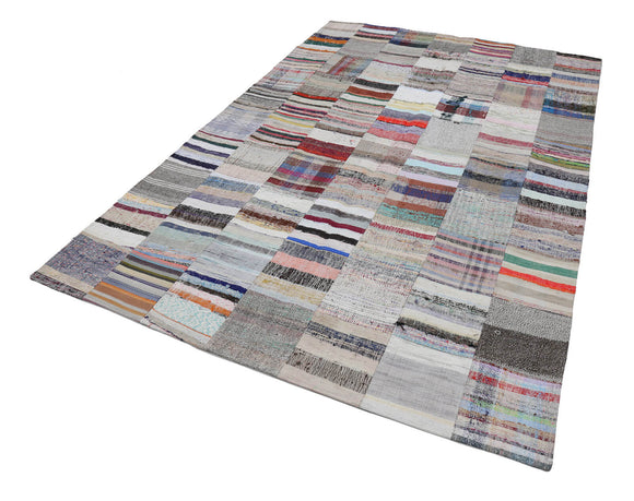7x10 Multicolor Kilim Patchwork Rug - 22495