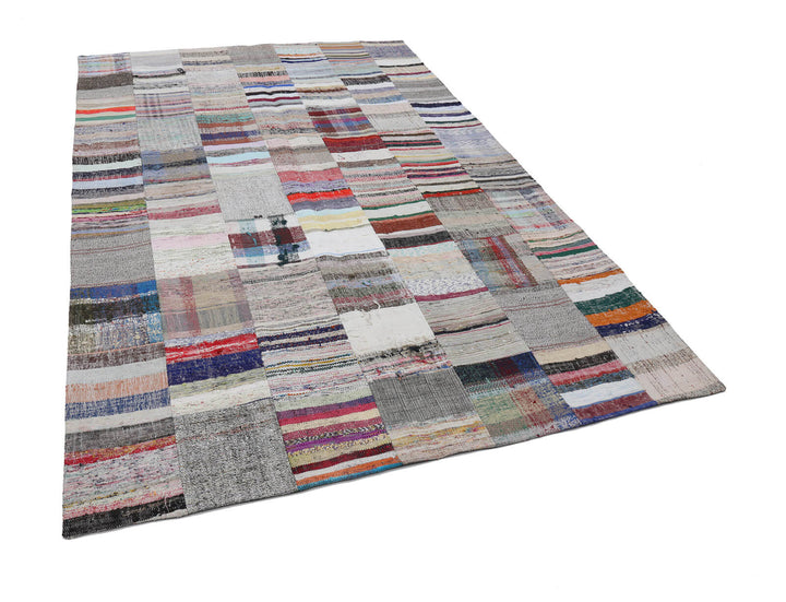 7x10 Multicolor Kilim Patchwork Rug - 22495