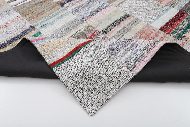 7x10 Beige Kilim Patchwork Rug - 22496