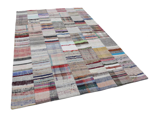 7x10 Multicolor Kilim Patchwork Rug - 22498