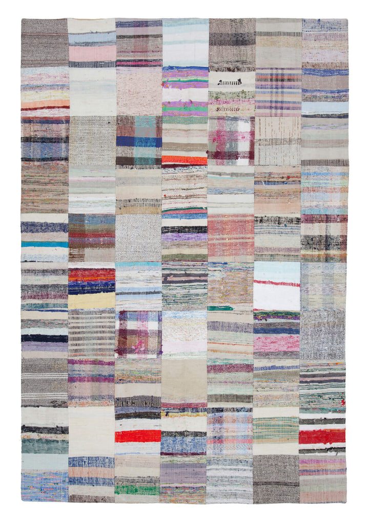 7x10 Multicolor Kilim Patchwork Rug - 22499
