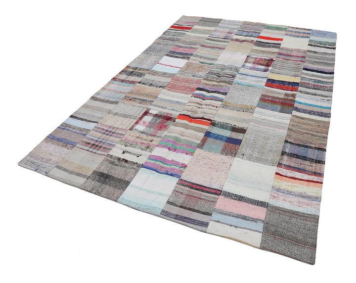 7x10 Multicolor Kilim Patchwork Rug - 22499