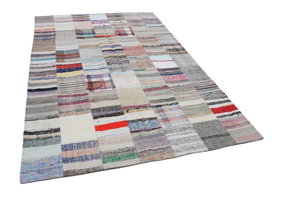 7x10 Multicolor Kilim Patchwork Rug - 22499