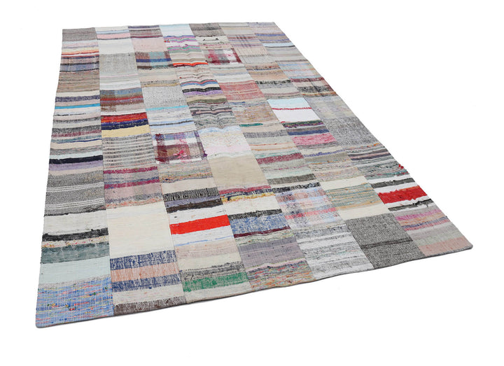 7x10 Multicolor Kilim Patchwork Rug - 22499
