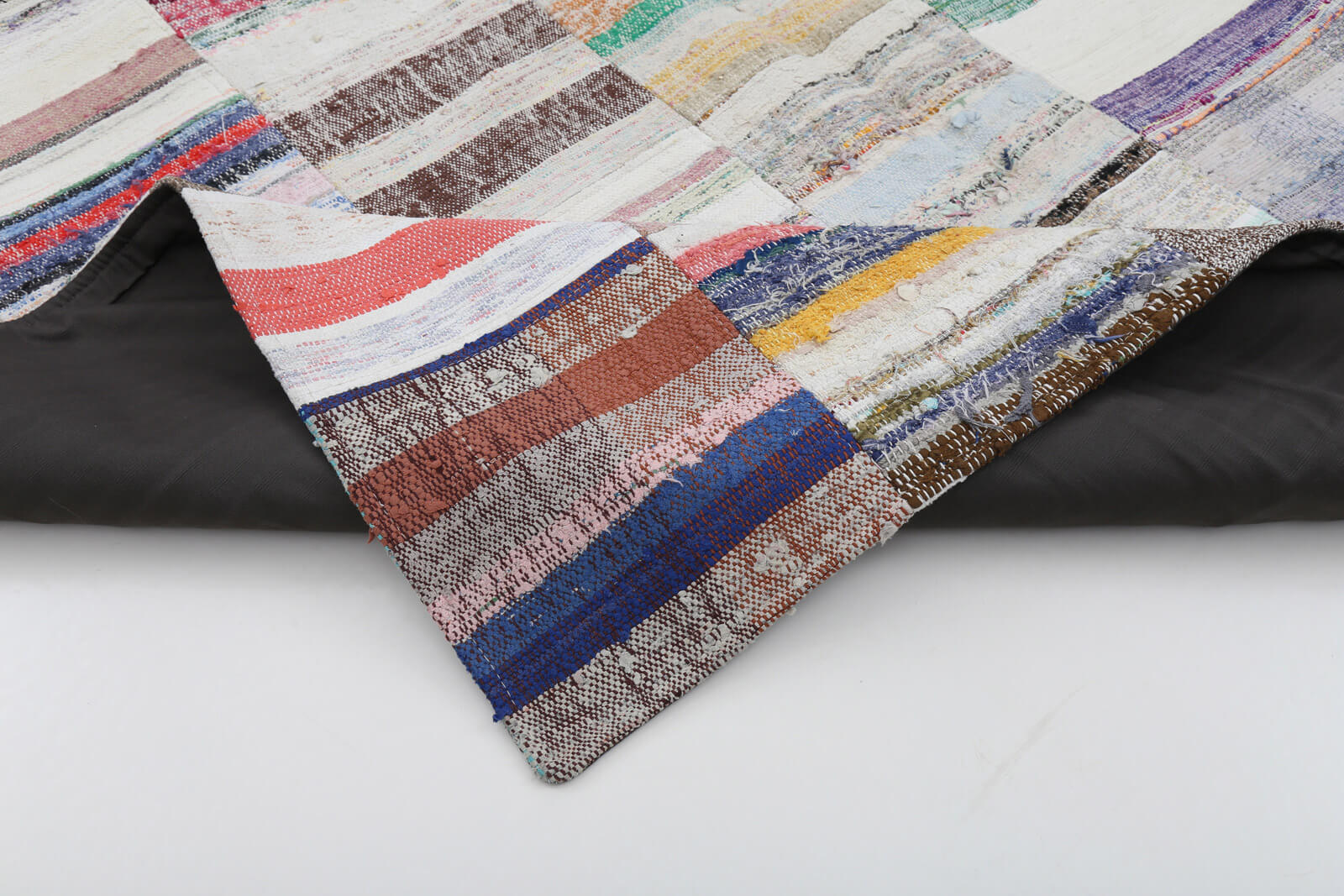 7x10 Beige Kilim Patchwork Rug - 22501
